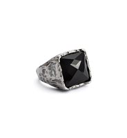 Ring Antracite Man Anelli in Silver Agata A05 RE NERO - A05 RE NERO